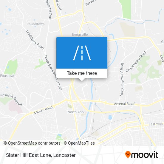 Slater Hill East Lane map