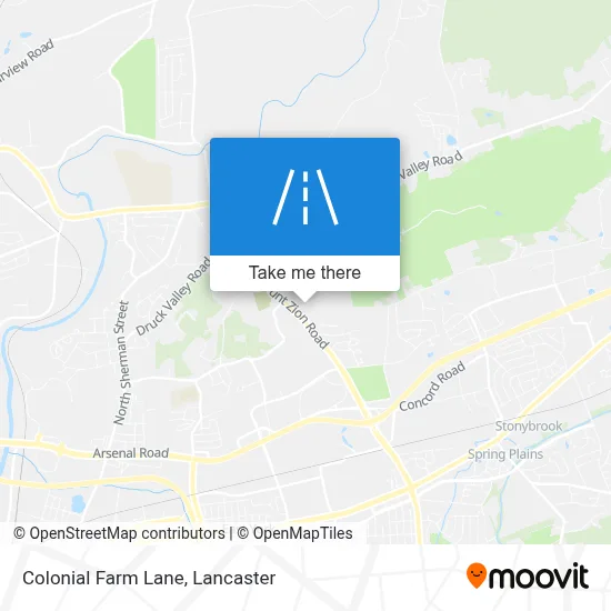 Colonial Farm Lane map