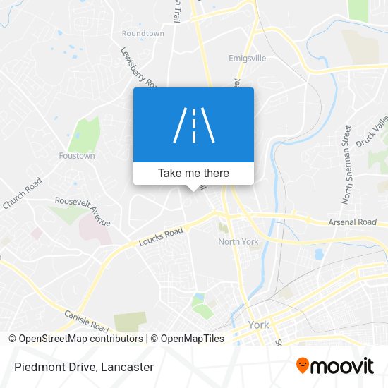 Mapa de Piedmont Drive
