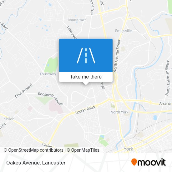 Mapa de Oakes Avenue