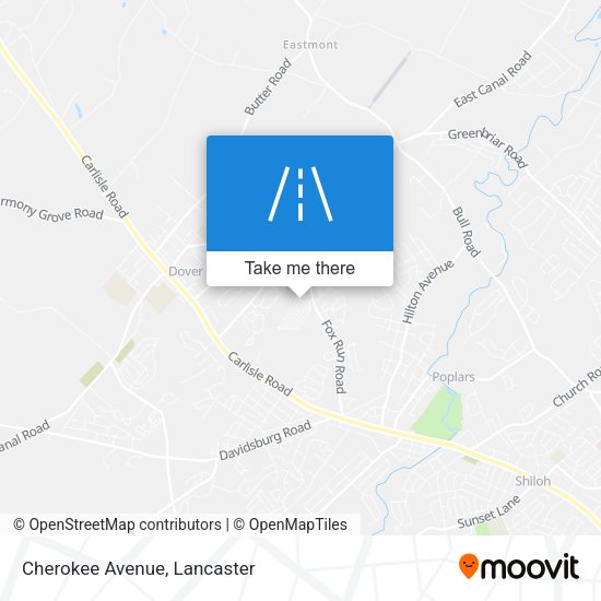 Cherokee Avenue map