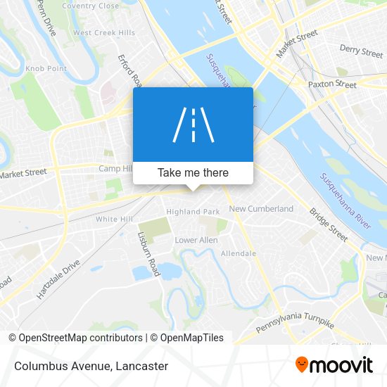 Mapa de Columbus Avenue