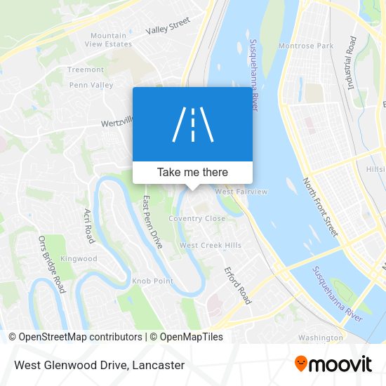 West Glenwood Drive map