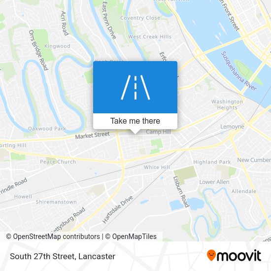 Mapa de South 27th Street