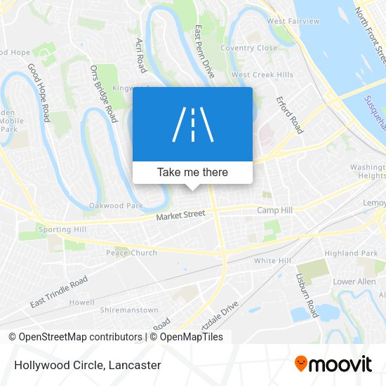 Hollywood Circle map