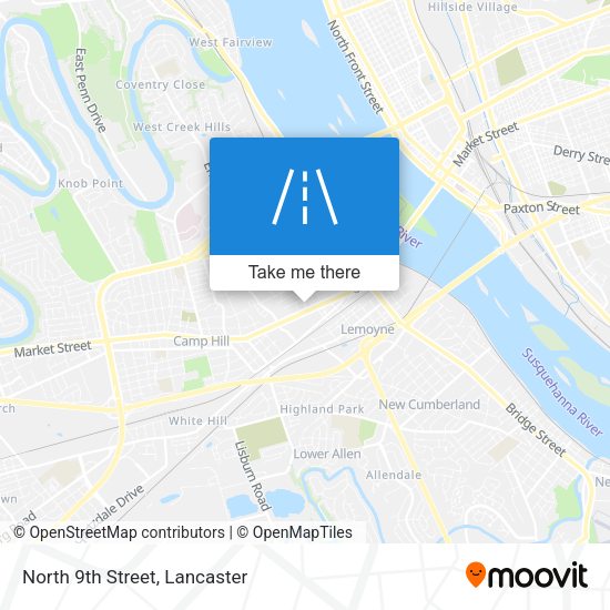 Mapa de North 9th Street