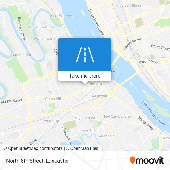 Mapa de North 8th Street
