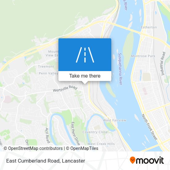 East Cumberland Road map
