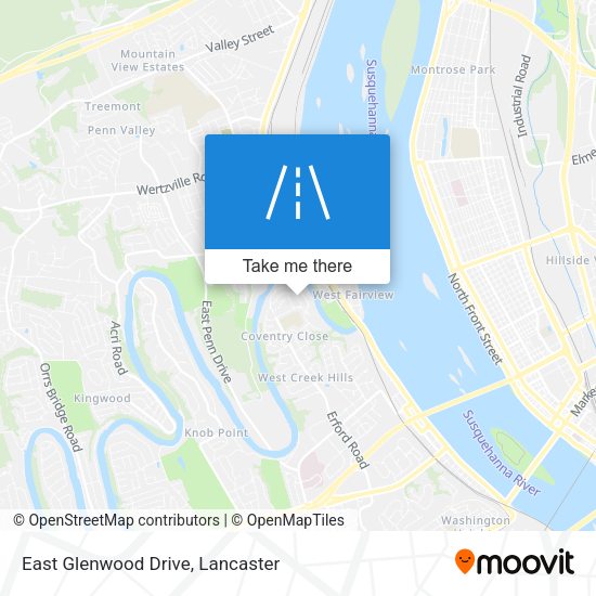 East Glenwood Drive map