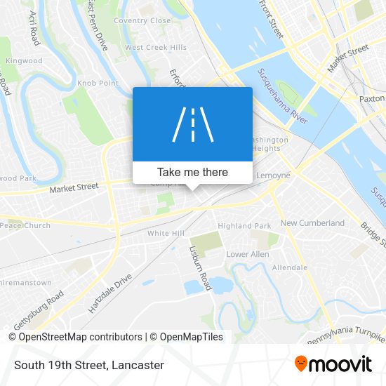 Mapa de South 19th Street