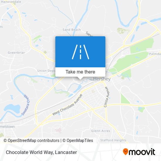 Chocolate World Way map