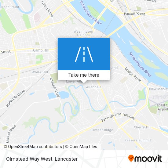 Olmstead Way West map