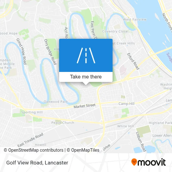 Golf View Road map