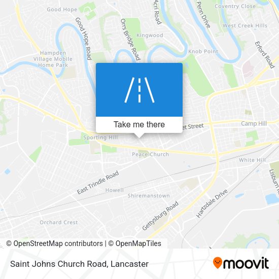 Mapa de Saint Johns Church Road