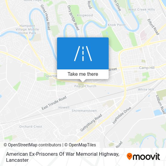 American Ex-Prisoners Of War Memorial Highway map