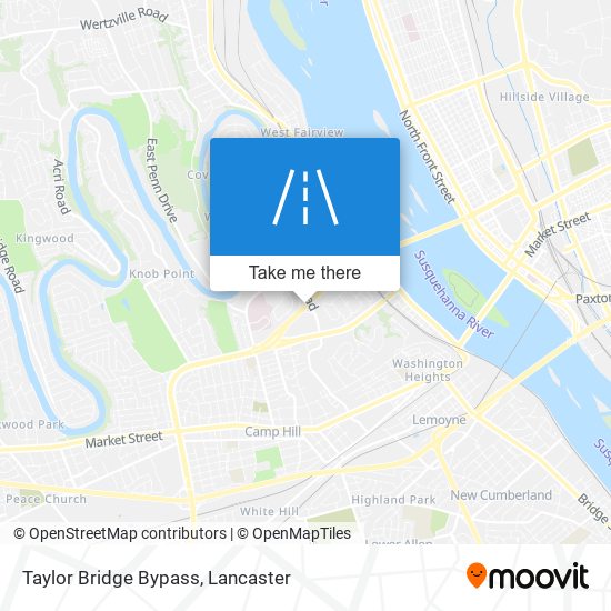 Taylor Bridge Bypass map