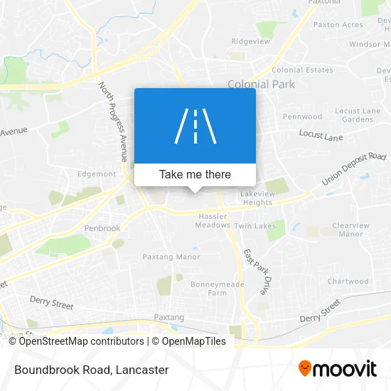 Boundbrook Road map