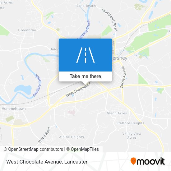 West Chocolate Avenue map