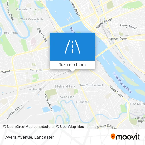 Ayers Avenue map
