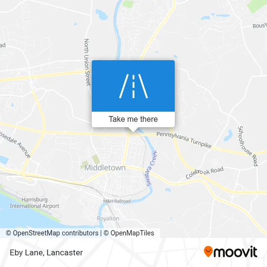 Eby Lane map