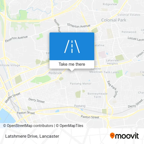 Latshmere Drive map