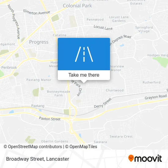 Broadway Street map