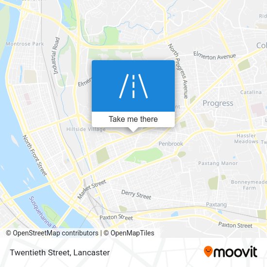 Mapa de Twentieth Street