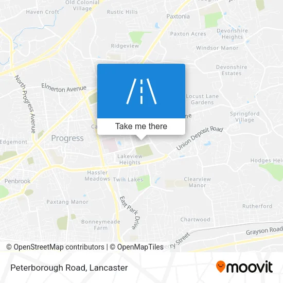 Peterborough Road map