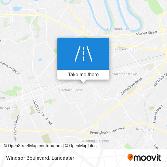 Windsor Boulevard map