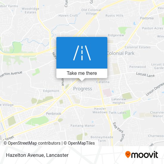Hazelton Avenue map
