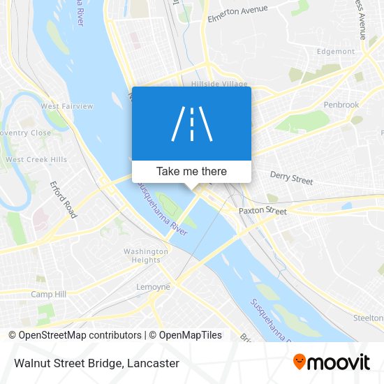 Mapa de Walnut Street Bridge