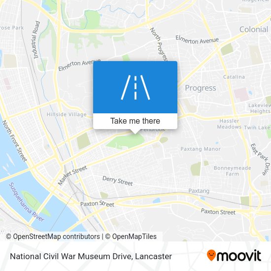 National Civil War Museum Drive map