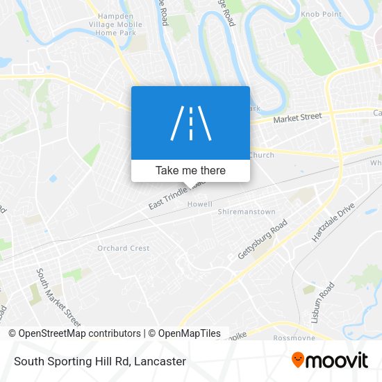 South Sporting Hill Rd map