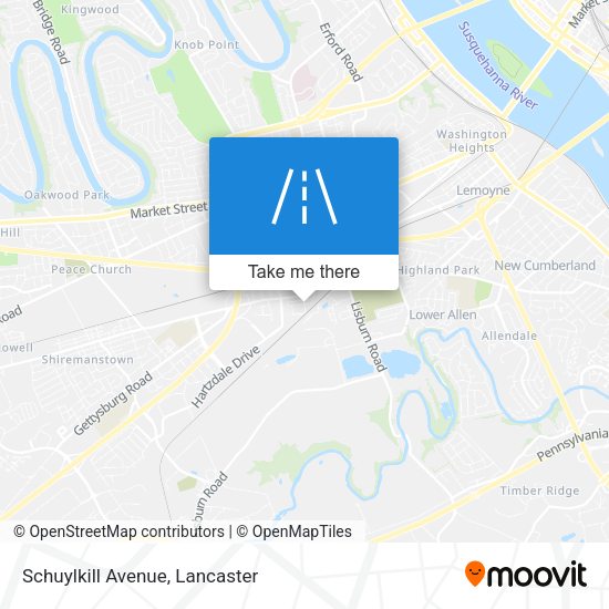 Mapa de Schuylkill Avenue