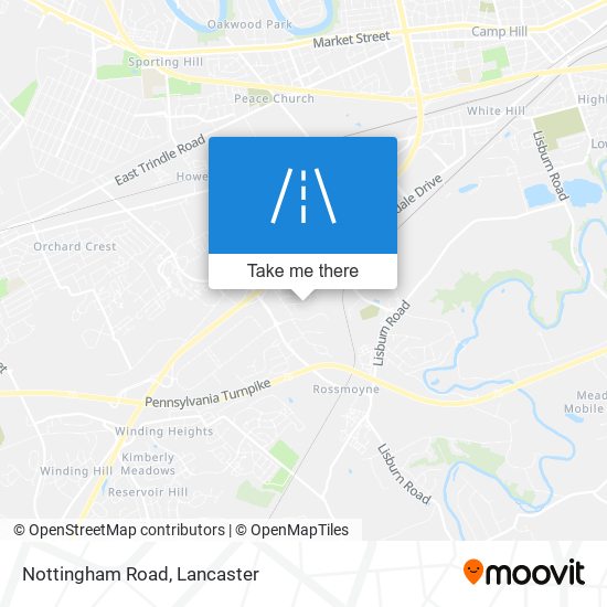 Nottingham Road map