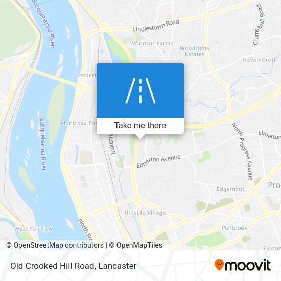 Old Crooked Hill Road map