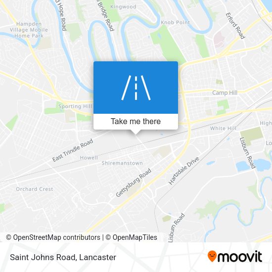 Saint Johns Road map