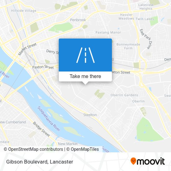 Gibson Boulevard map