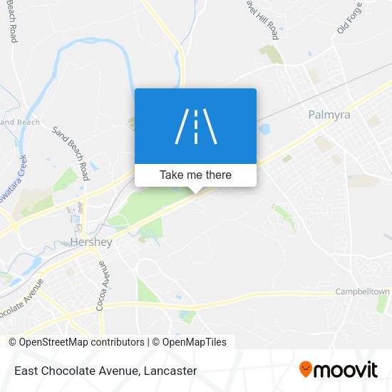Mapa de East Chocolate Avenue