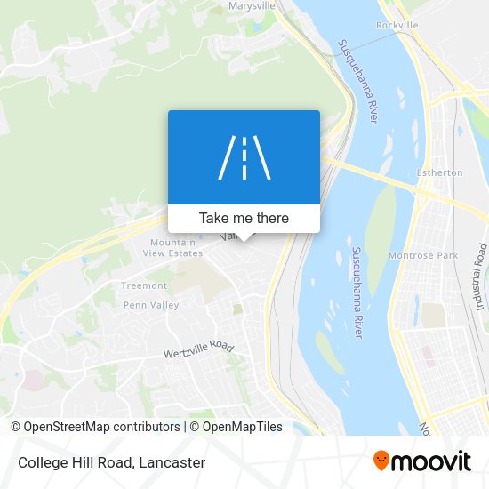 College Hill Road map
