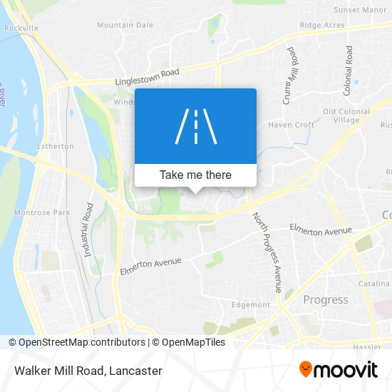 Walker Mill Road map