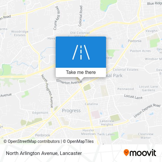 North Arlington Avenue map