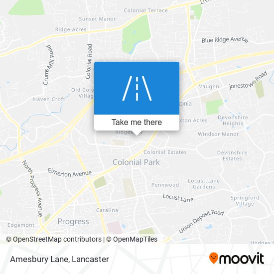 Amesbury Lane map
