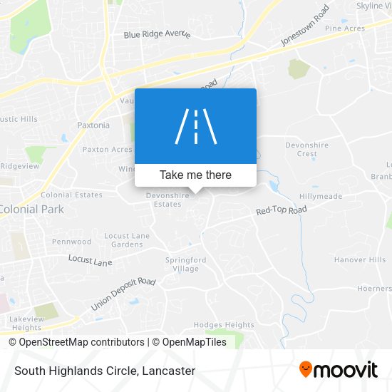 Mapa de South Highlands Circle