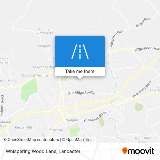 Whispering Wood Lane map