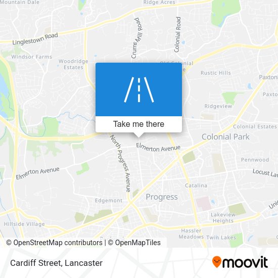 Mapa de Cardiff Street