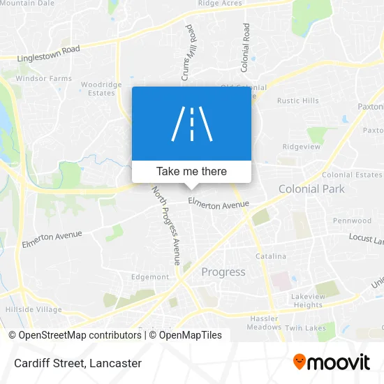 Cardiff Street map