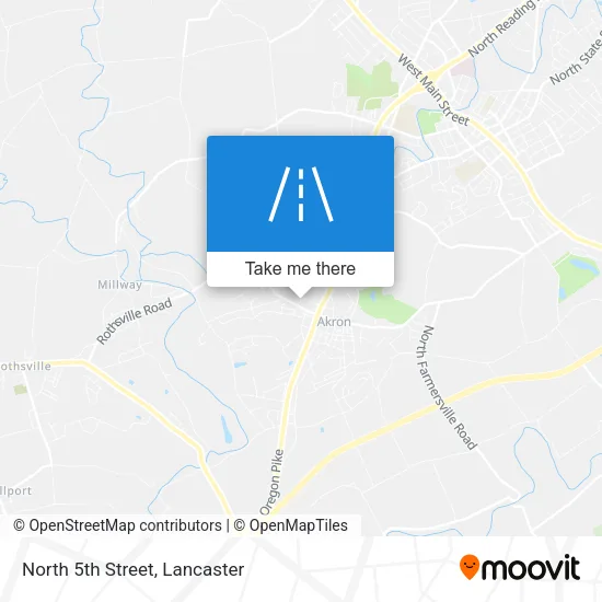 North 5th Street map