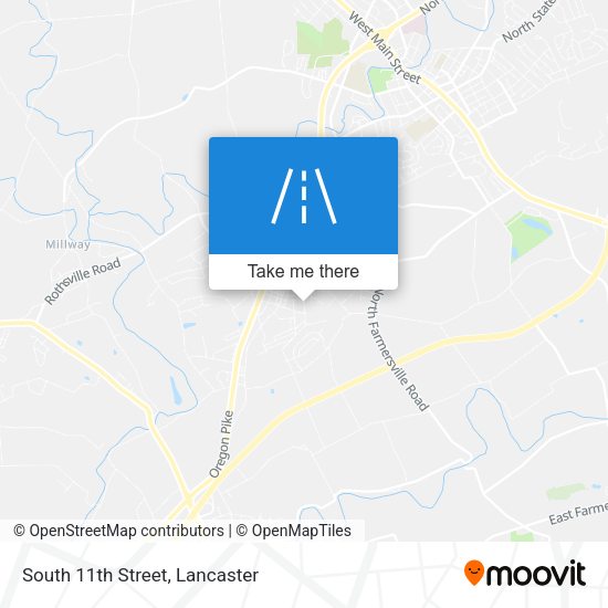 South 11th Street map