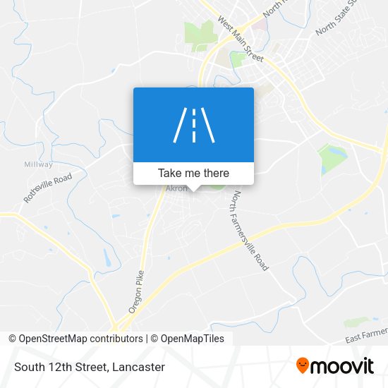 South 12th Street map